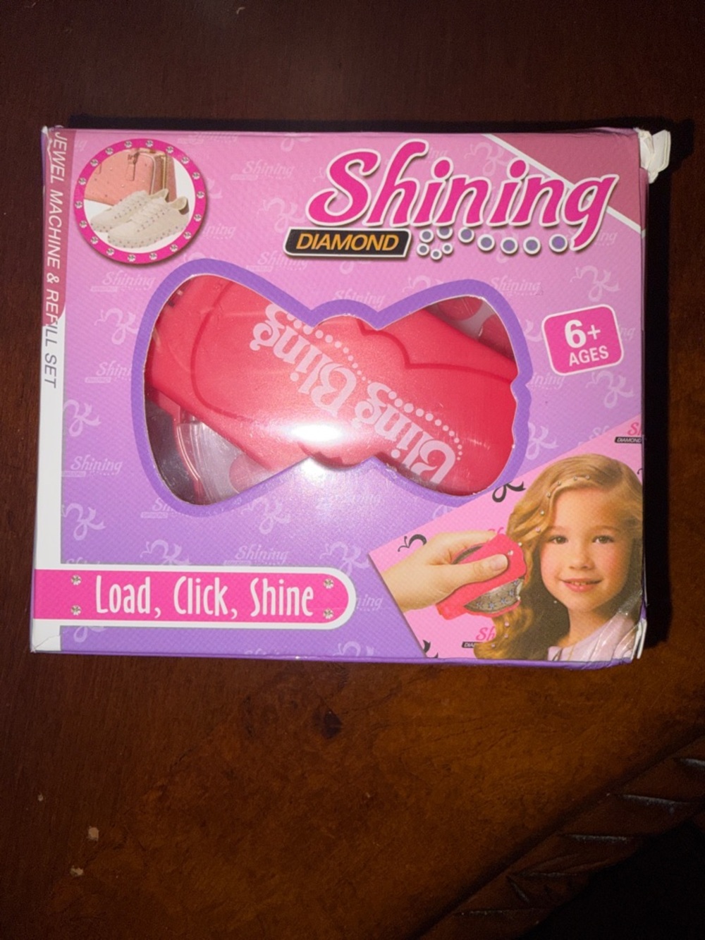 Bling Jewelry Pink Shining Diamond Kids Jewel Machine Hair Accessory